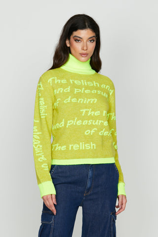 Maglia ELMAS manica lunga collo alto con jacquard logo