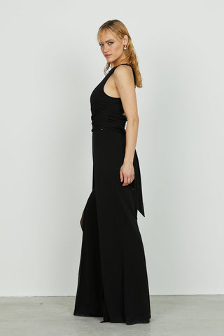 Tuta PONKY vita alta più cintura più panta zampa con spacchi