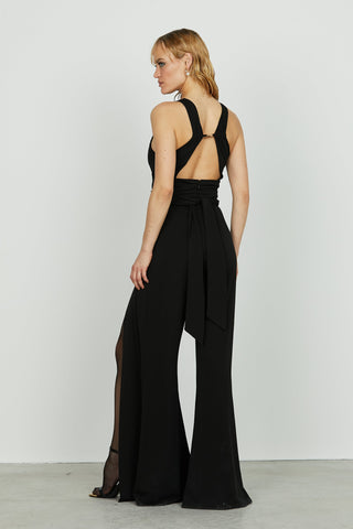 Tuta PONKY vita alta più cintura più panta zampa con spacchi