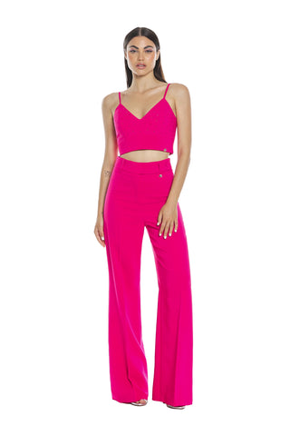 Top EGIRINA con zip retro full strass