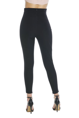 Panta FAUNA vita alta gamba dritta con vele più accessorio catena