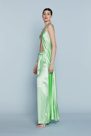 Top MALUBI Aperto Lungo con Fibbia Raso