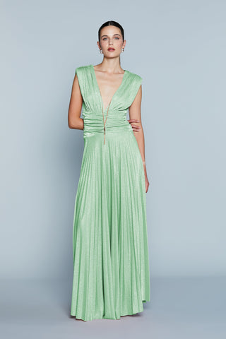 Abito CORALIUM Lungo Doppio Sc.V Spacchi più Arriccio più Collana Lurex