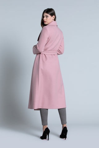 Cappotto RIMMO lungo manica lunga con collo ampio più cintura