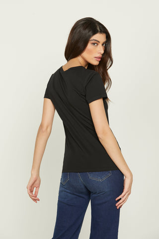 T-shirt INCANTO mezza manica con stampa più strass