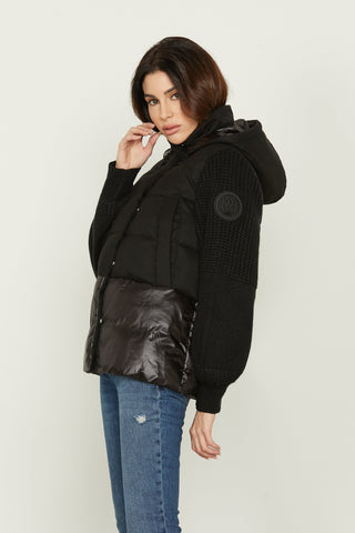 Piumino BANDOLERO manica lunga maglia con cappuccio stacc. Più inserto nylon con ts più zip