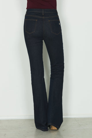 Jeans HARBADAM_A vita alta zampa 5 tasche denim