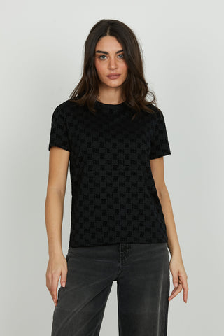 T-shirt FLOKKY mezza manicacon stampa flock logo