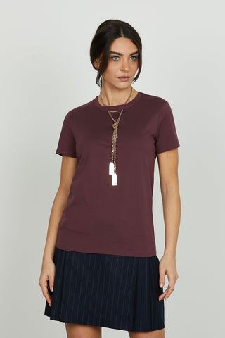 T-shirt MONILE mezza manica con goccia più collana con placca logo