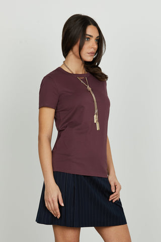 T-shirt MONILE mezza manica con goccia più collana con placca logo