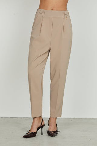 Panta DUXI vita alta con elastico più passanti con ts francesi più pieghe