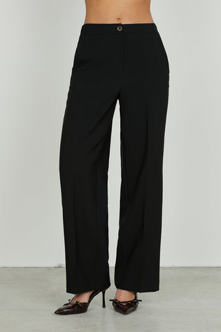 Panta CASTELLA_C vita alta con elastico più tasche francesi