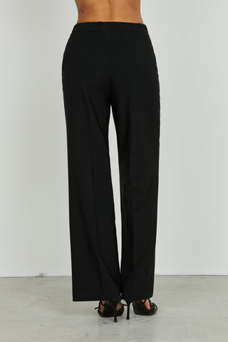 Panta CASTELLA_C vita alta con elastico più tasche francesi