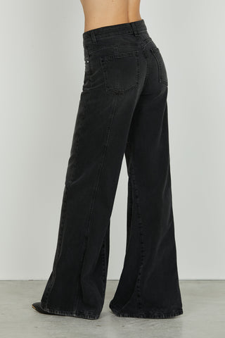 Panta DAKOTA_30 vita alta 5 ts wild fit denim black