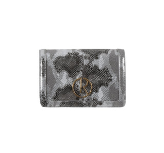 Borsa MARONTE con tracolla catena più logo f. Pitonata laminata