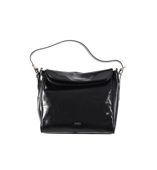 Borsa BAGGHYTA_VERNICE con snap più manico più catena logo ecopelle vernice