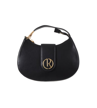 Borsa SCANNY_BIG mezza luna con manico più fibbia alamaro più zip ecopelle