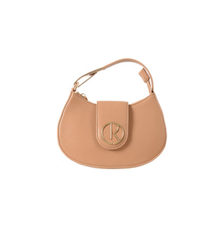 Borsa SCANNY_SMALL mezza luna con manico più fibbia alamaro più zip ecopelle