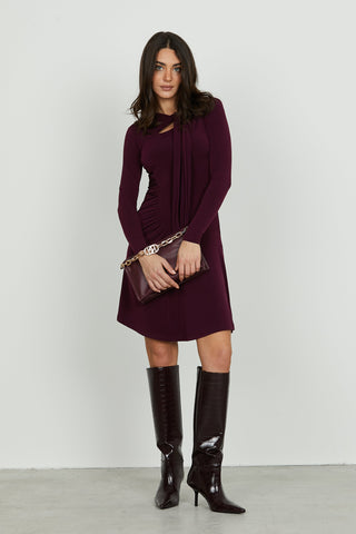 Abito DUOBUS midi manica lunga con pieghe più goccia seno più fusciacca