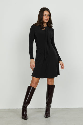 Abito DUOBUS midi manica lunga con pieghe più goccia seno più fusciacca