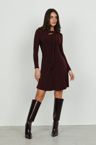 Abito DUOBUS midi manica lunga con pieghe più goccia seno più fusciacca