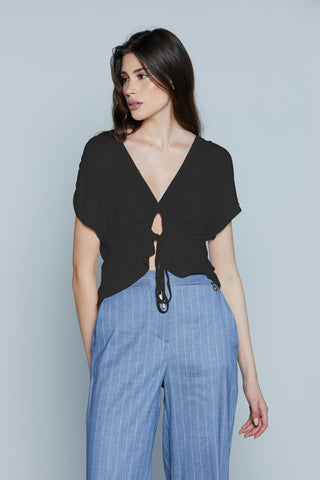 T-Shirt VIGO M/M Scollo V con Apertura più Coulisse