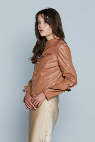 Giubbino DETROIT M/L con Volant Collo Koreana con Zip Ecopelle