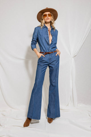 Jeans KRISTEN_21 Vita Media Chino Flaire Fit Denim