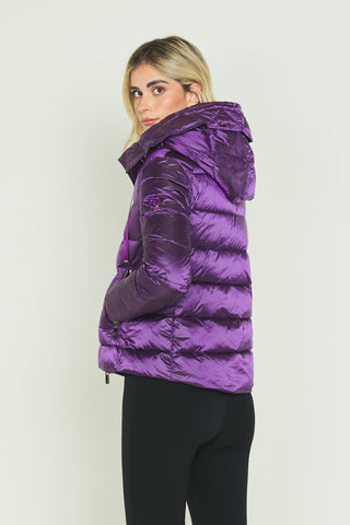 Piumino PROXIMA_CENTAURI in raso manica lunga con cappuccio più coulisse