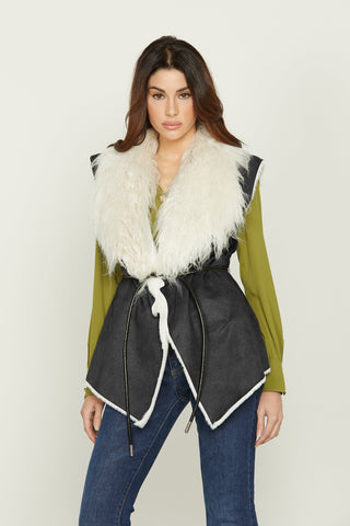 Montone SMANIKA eco s/m con cintura asimmetrico