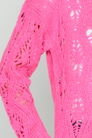 Maglia ARAME manica lunga scollo v con lavorazione punzonata