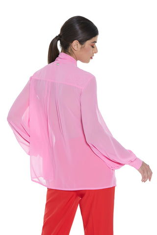 Camicia ALPHARD manica lunga bottoni più plissé più fusciacca collo