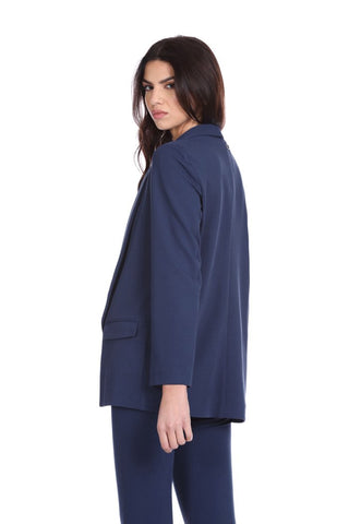 Giacca COMEGLIE lunga manica lunga collo sciallato con tasche più patte crepe
