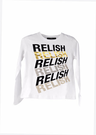T-shirt ELECTRA stampa relish lamina più strass