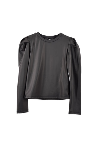 Blusa ALOAALOA per bambina manica lunga Arricci Ecopelle
