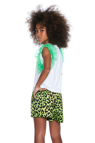 T-shirt REEN mezza manica tulle  più stampa