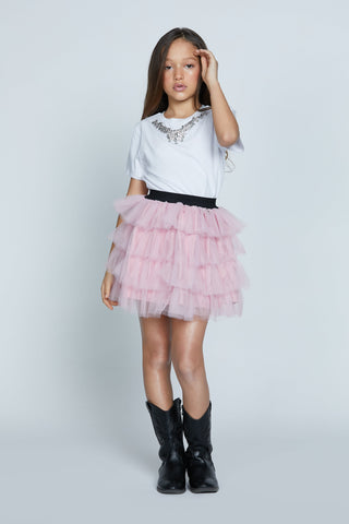 T-shirt MAYO mezza manica applicazione cabochon