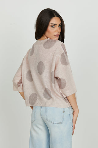 Maglia ADIRE maniche 3/4 fantasia cerchi