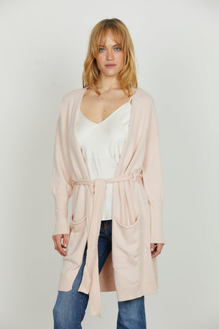 Cardigan MOMIL manica lunga con tasche più cintura