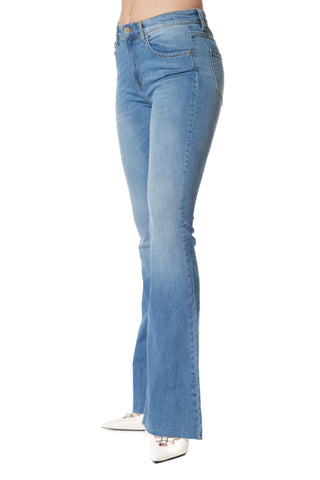 Jeans SCHIFFER_27 Vita Media con F.Do Sfrangiato 5 Ts Flaire Fit Denim