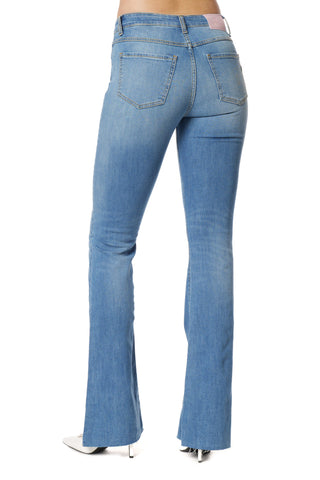 Jeans SCHIFFER_27 Vita Media con F.Do Sfrangiato 5 Ts Flaire Fit Denim