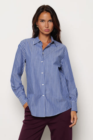 Camicia ASTERIAS_A manica lunga con strass righe