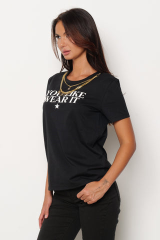 T-shirt OLIM mezza manicacon catena logo