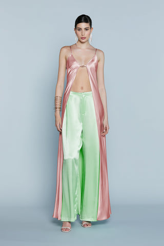 Top MALUBI Aperto Lungo con Fibbia Raso