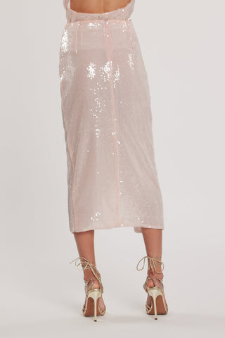 Gonna KIMM longuette incrocio davanti più spacco full paillettes