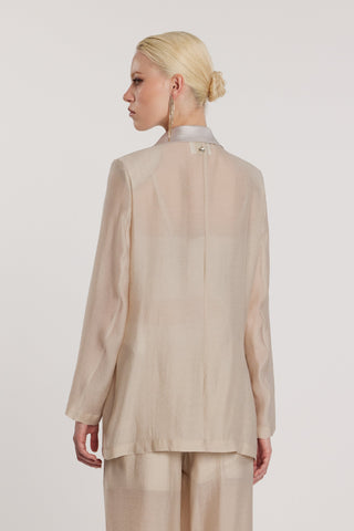 Giacca GALIENA maniche lunghe doppia abbottonatura revers più patte in raso