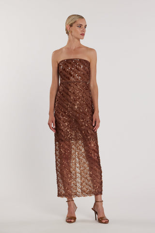 Abito DELREY midi fascia full paillettes