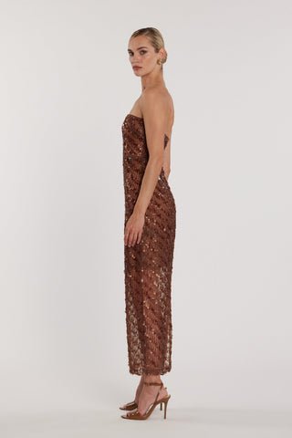 Abito DELREY midi fascia full paillettes