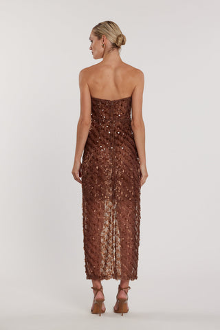 Abito DELREY midi fascia full paillettes