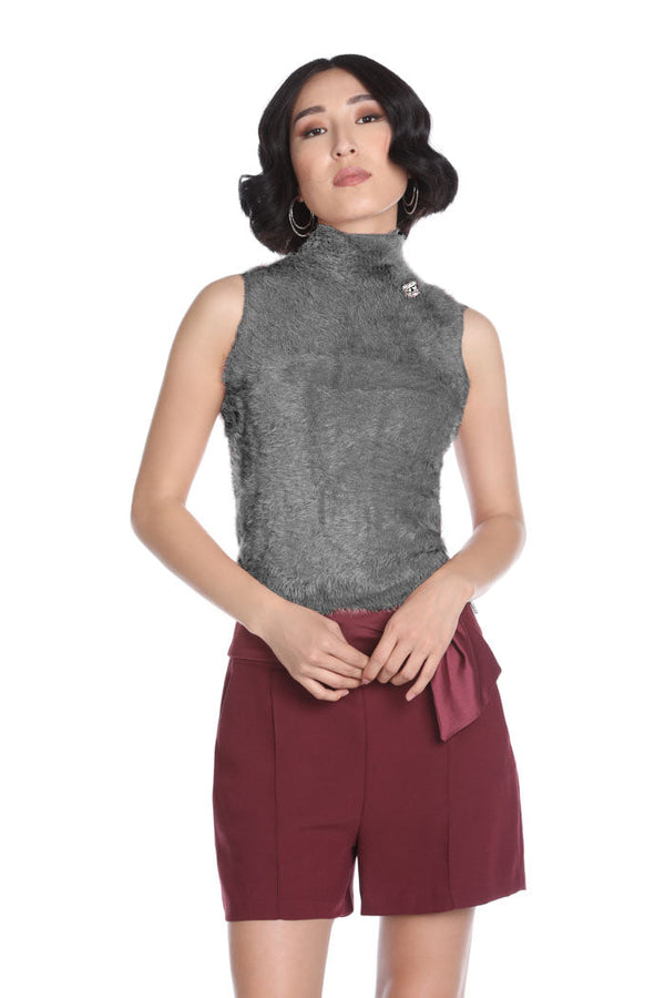 Maglia MOSCHI senza maniche con colletto più spilla